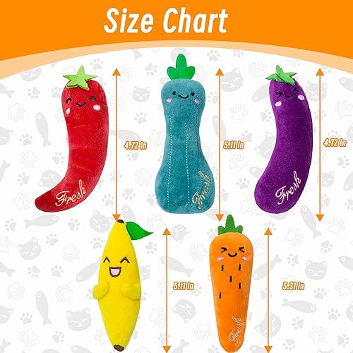 Miniatura 4 de Juguetes de hierba gatera para gatos de interior, paquete de 5 juguetes para gatos, juguetes esponjosos de hierba gatera para masticar, juguetes