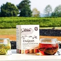 Vista 2 de CHAYEAH, Colección Premium de Té (16 Sobres de Té Pirámide, 8 Sabores Surtidos), Pack de Variedad de Muestra de Té Verde, Negro, Oolong, Pu’erh &