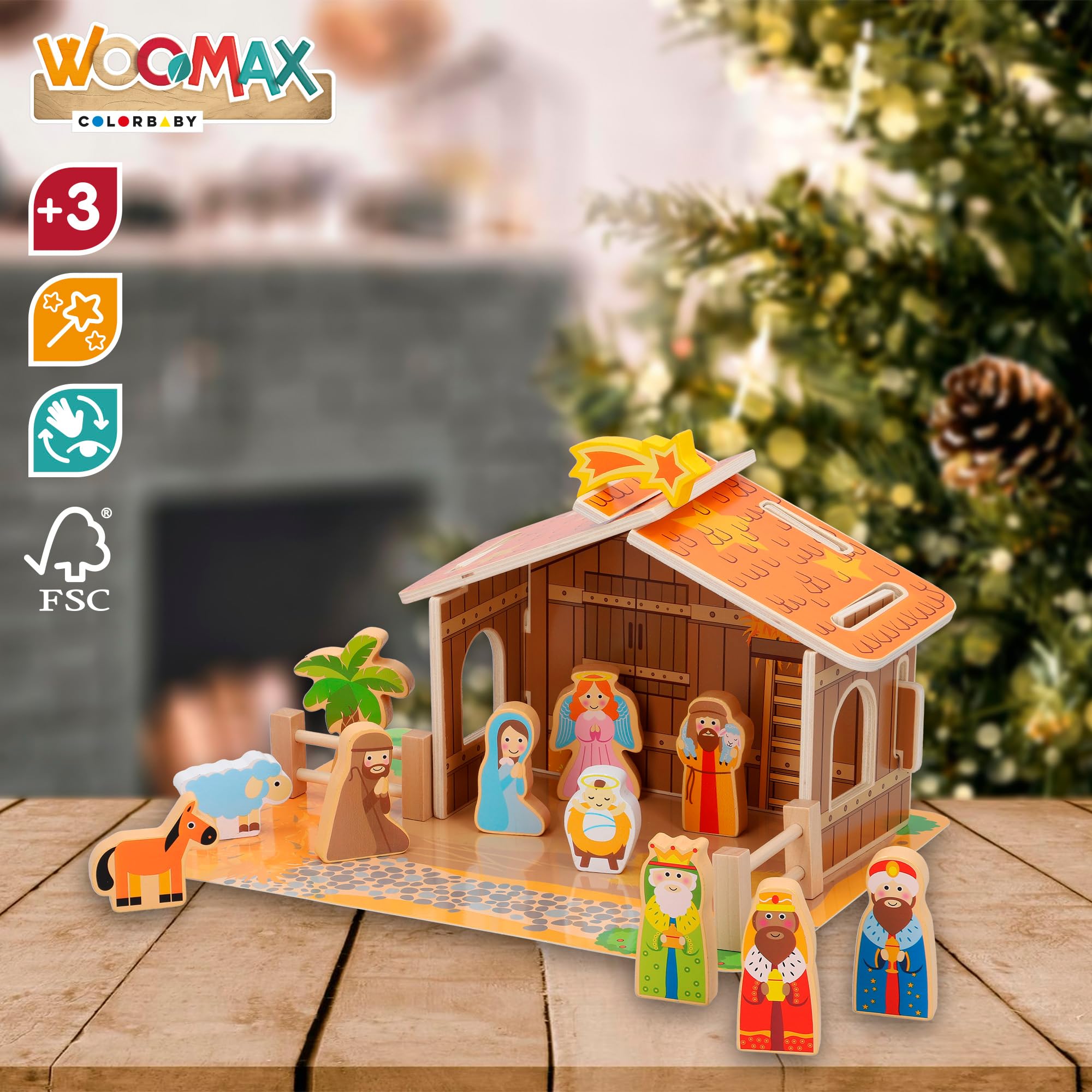 Personaggi presepe tipo legno 25 pz 4 cm | vendita online su