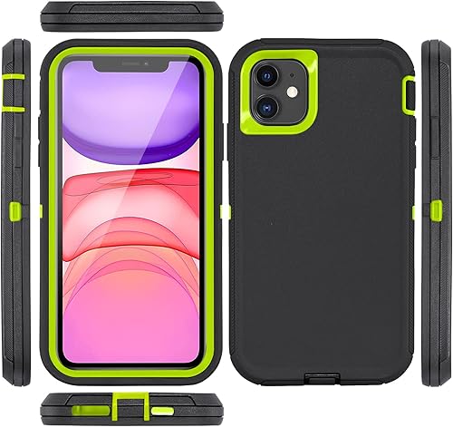 Miniatura 10 de Funda para iPhone 11 (6.1 pulgadas), con 2 protectores de pantalla de vidrio templado protección contra caídas de cuerpo completo de grado militar