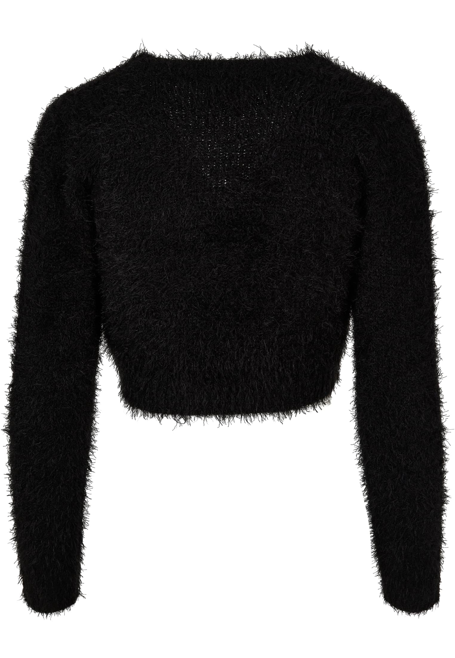 Urban Classics Damen Ladies Tied Cropped Feather Cardigan
