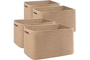 4 Pack Premium Jute Storage Baskets