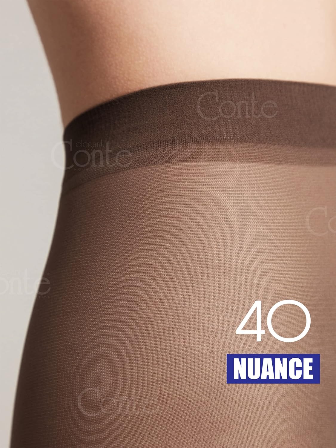 Conte Tights Control Top Semi Opaque Pantyhose Silky Matte Effect Nuance 40 Den - Image 5