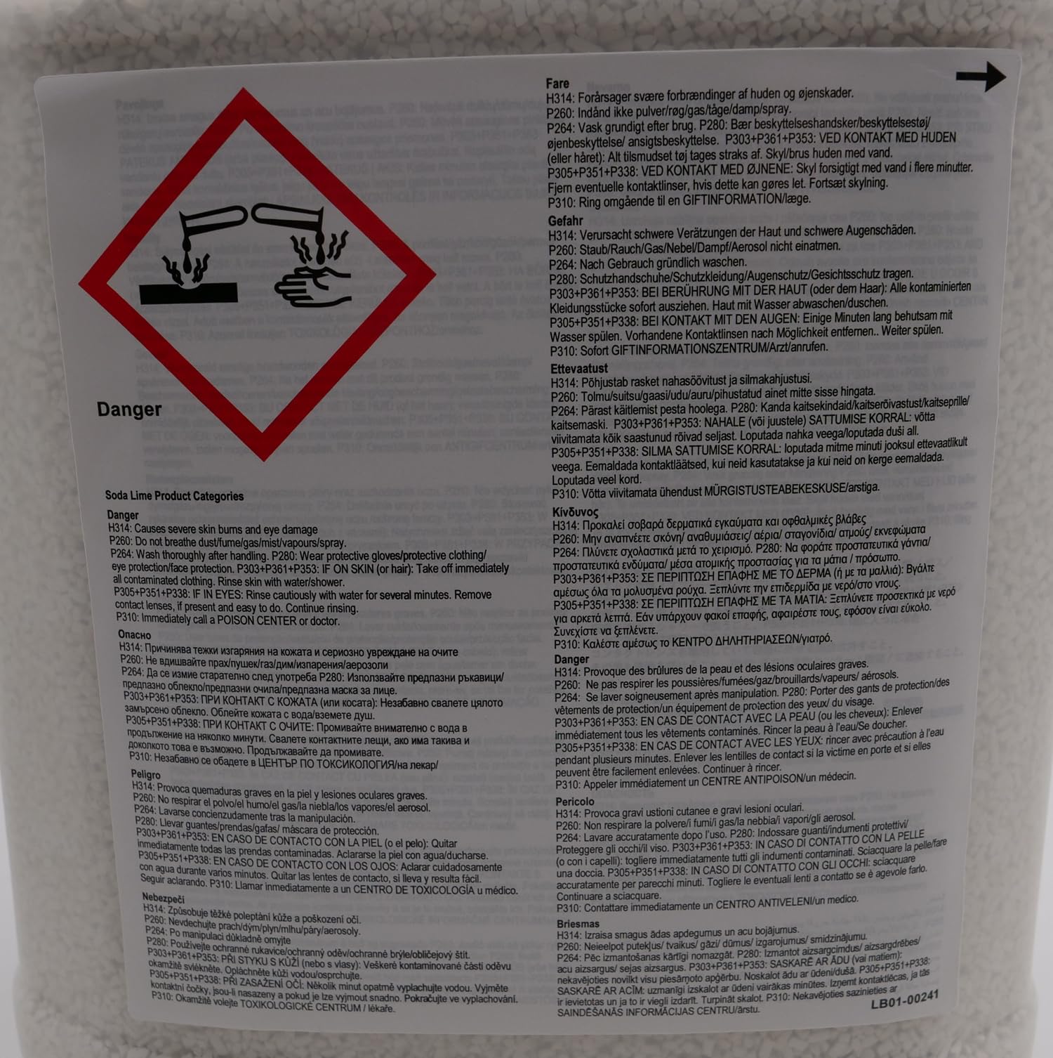 Sofnolime 797 - Calce respiratoria granulato, 4,5 kg