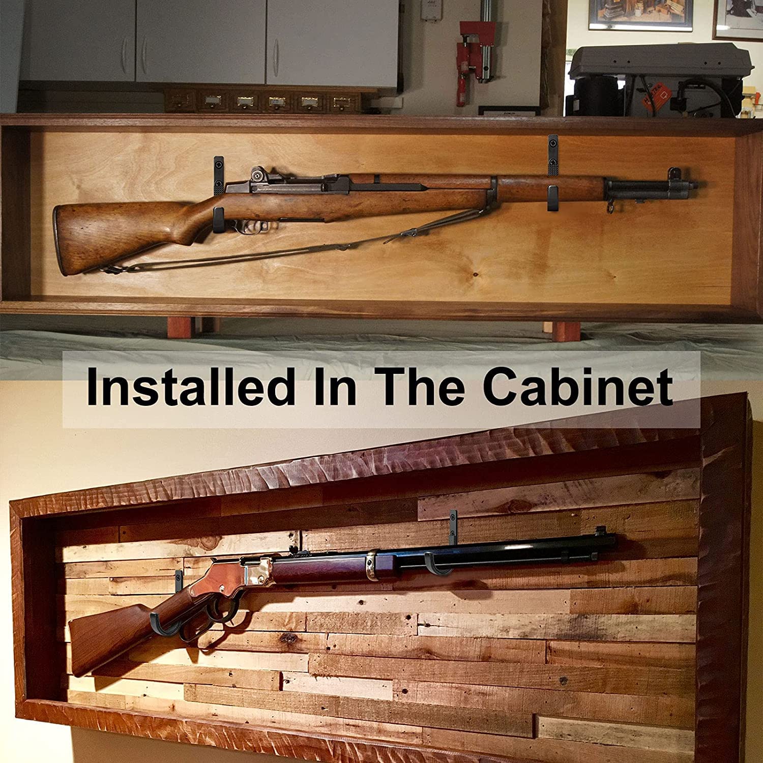 Foldable Gun Rack Wall Mount - Heavy Duty Aluminum Hooks With Soft Padding For Rifles, Bows, Swords