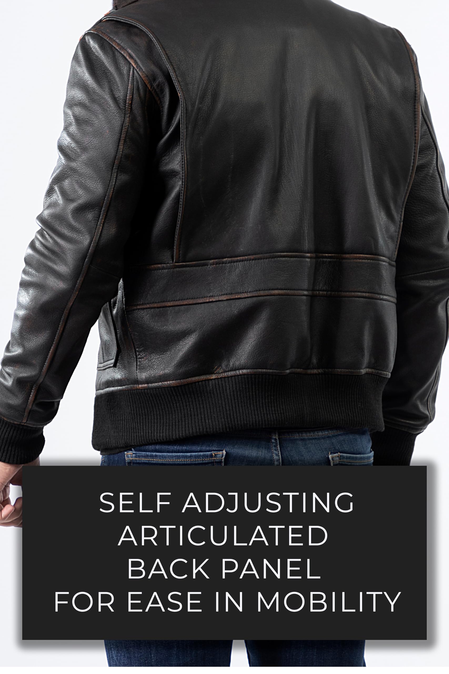 Chaqueta de aviador de piel auténtica para hombre, con cuello de piel artificial desmontable, chaqueta de cuero envejecido para hombre