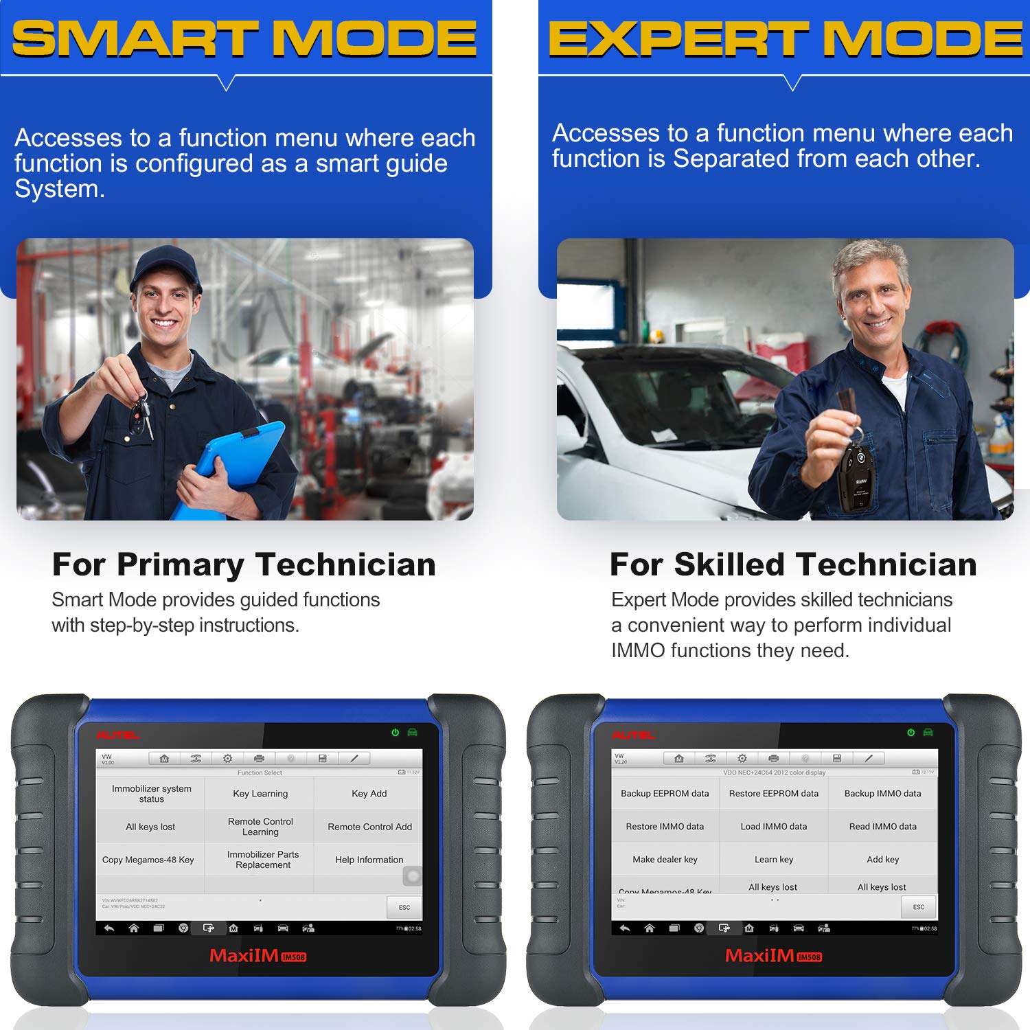 Autel IM508 Professional Key FOB Programming Tool with XP200 Programmer, 2022 Car Diagnostic