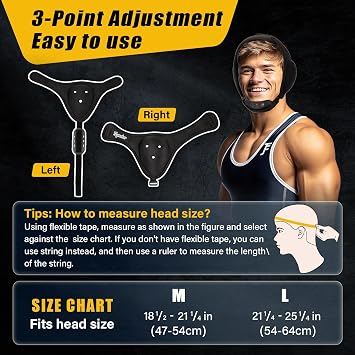 Trymaker Wrestling Headgear, Youth Wrestling Head Gear with Chin Cup | Two Size, Sorf Ear Guard, Sandwich Layer Design, Lightweight, MMA, Jiu-Jitsu, BJJ