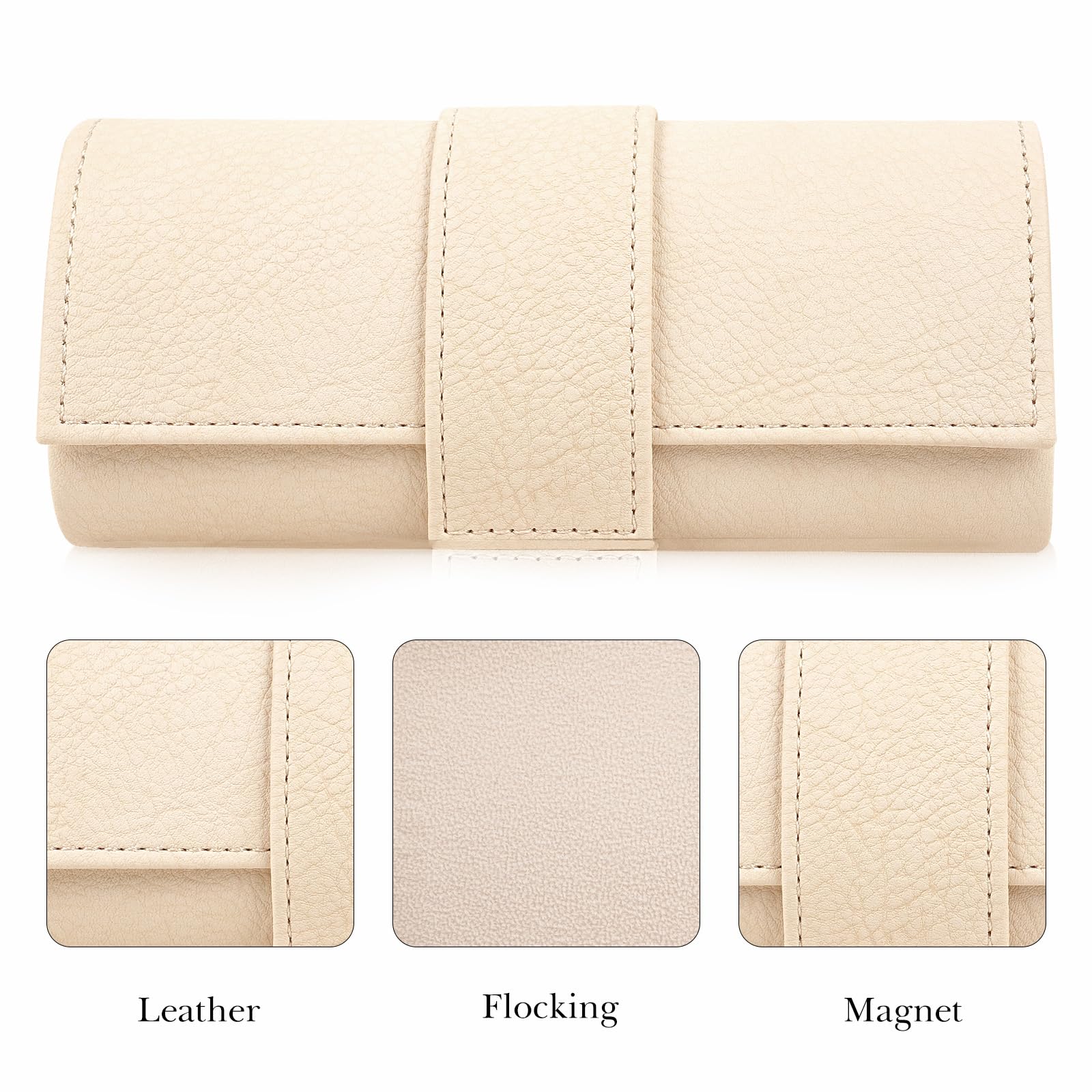 Custodia rigida extra large per occhiali sole, organizer portaoggetti per occhiali sole oversize compatibile con DIOR Diorbay S1U Prada PR 59WS PR 63XS Versace VE2251 VE2252 VE2150Q VE2233 (Bianco)