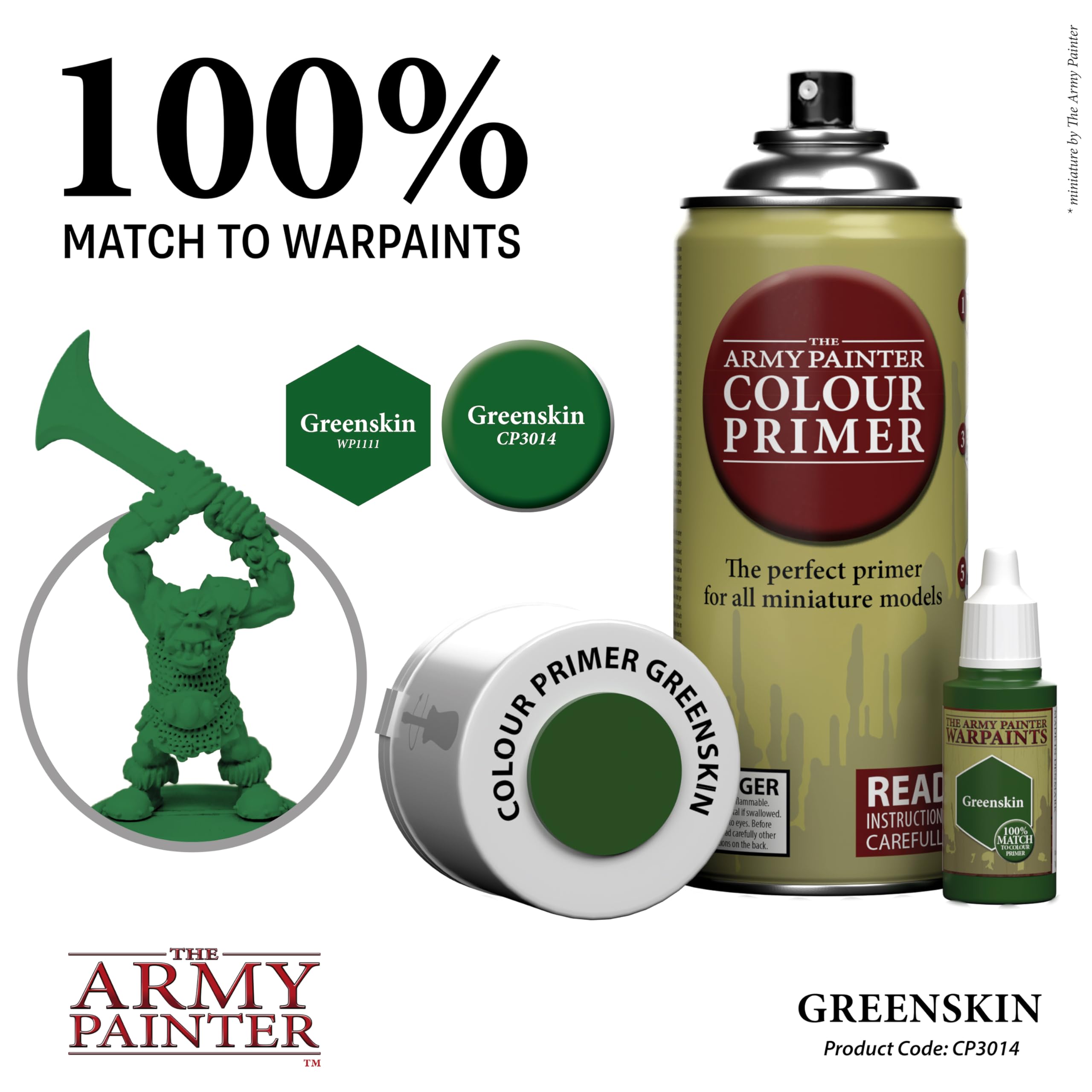 The Army Painter Colour Primer, Greenskin 400 ml podkład w sprayu, Primer Spray, lakier akrylowy w sprayu do malowania i figurek Warhammer