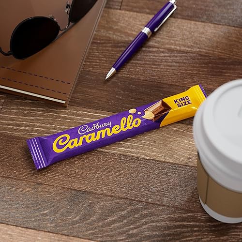 Vista 5 de CADBURY CARAMELLO - Barras de caramelo de chocolate con leche, tamaño King, 2.7 onzas (18 unidades)