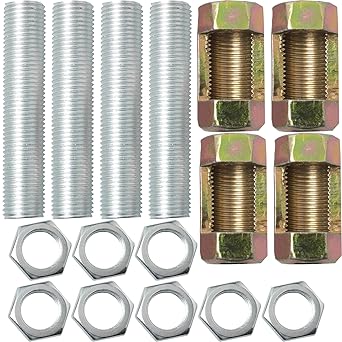 20 Pcs M10 Fine Thread Lamp Pipe Repair Kit - Hexagon Coupling Nuts For Chandelier Light Extension