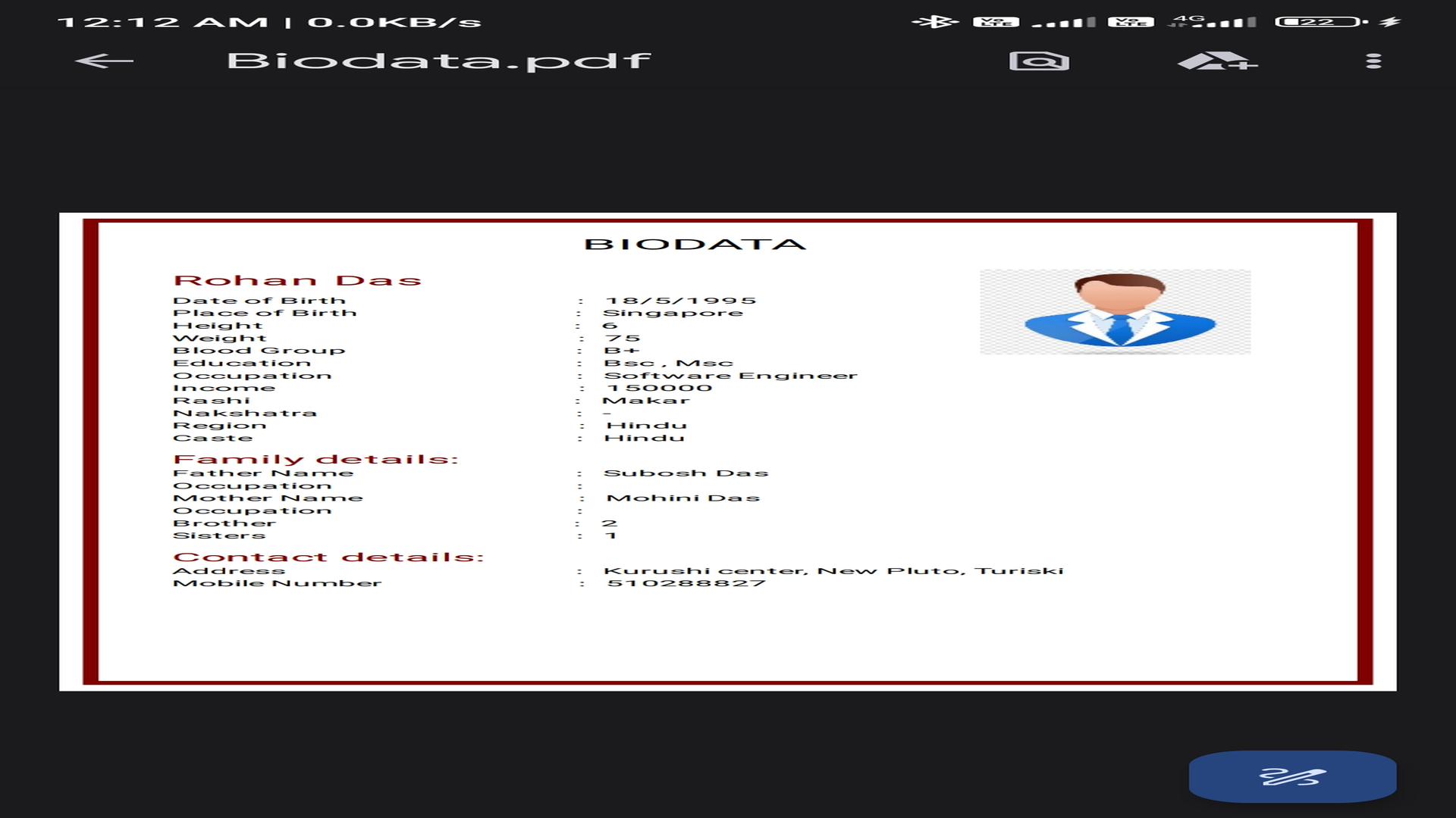 Marriage Bio Data Maker - App on Amazon Appstore