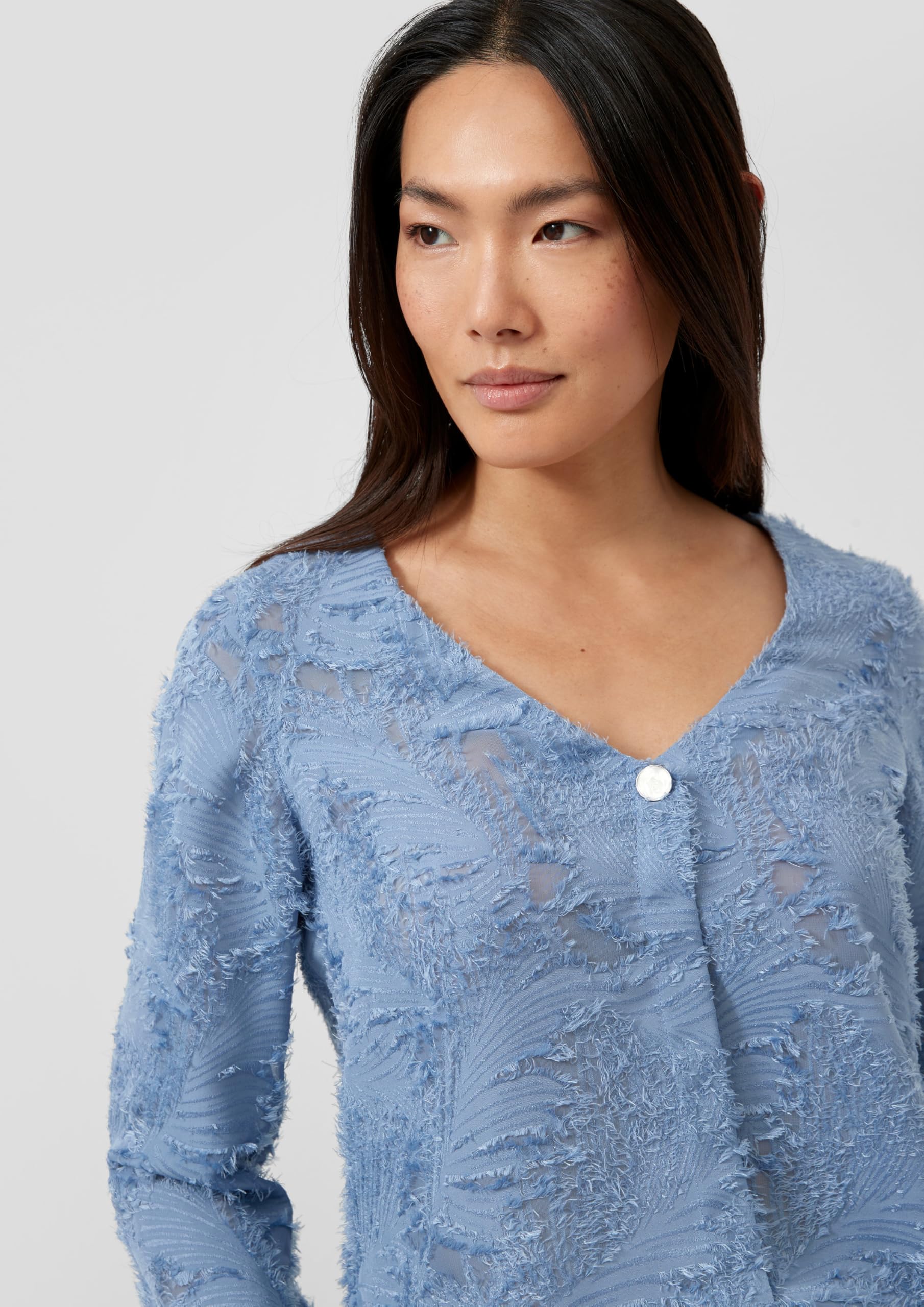 s.Oliver Bluse mit 3D-Effekt und Falte im Vorderteil