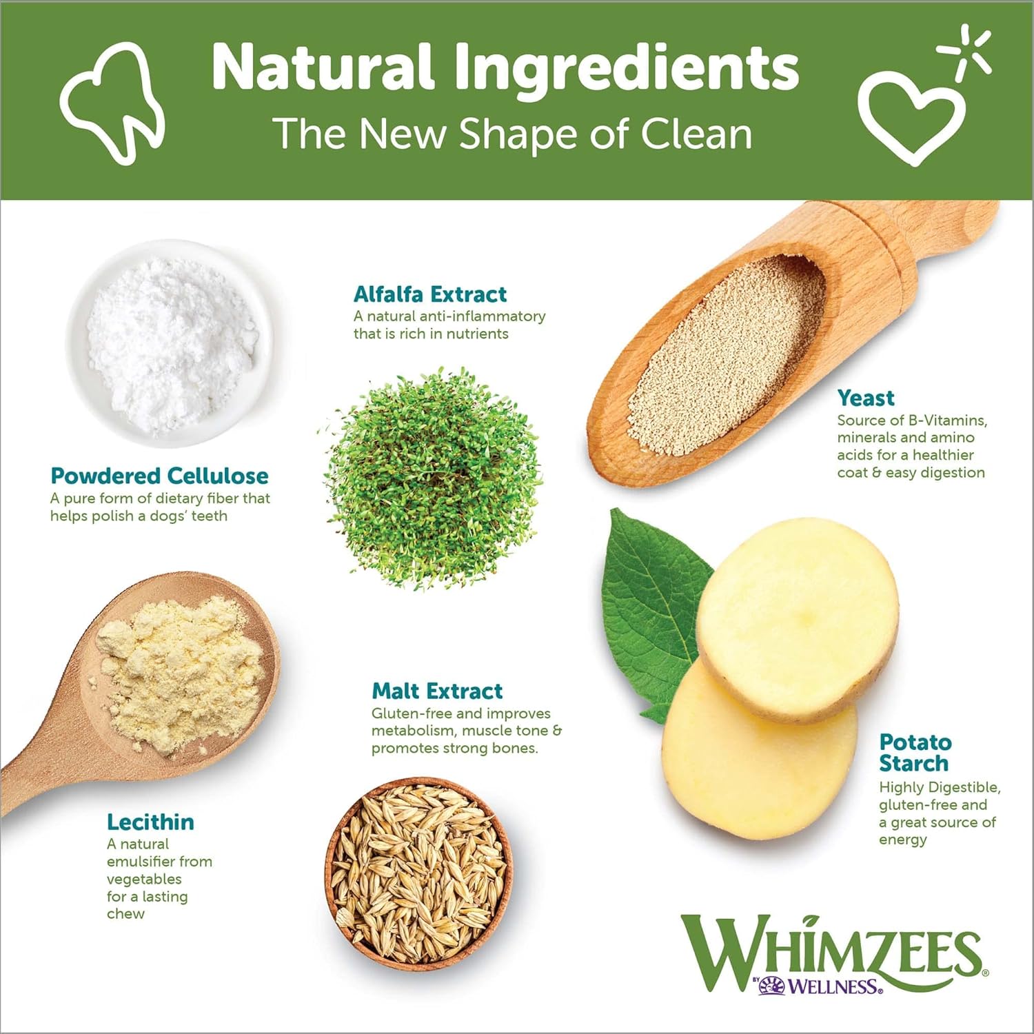 Whimzees Brushzees Dental Chews for Dogs (Large) and Veggie Sausage Dental Chews for Dogs (Large)