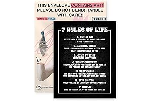 7 Rules of Life - Inspirational Poster for Office Decor, Motivational Poster,...