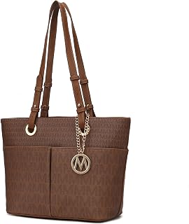Tote Bag for Women, Signature Vegan Leather Pocketbook Shoulder bag Top Handle Purse Tote Handbag by Mia K