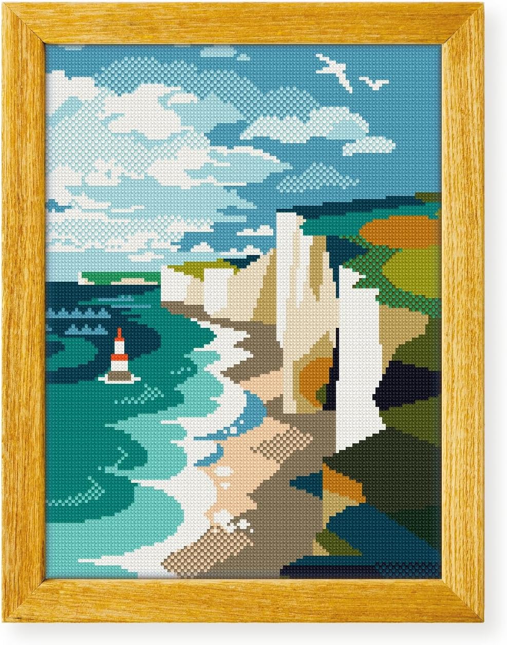 Awesome Pattern Studio Cliffs of Dover DS1138, Diamond Painting Kit, Diamond Art Kits for Adults, Full Drill 5D Diamond Dots Kits. All Items Included.