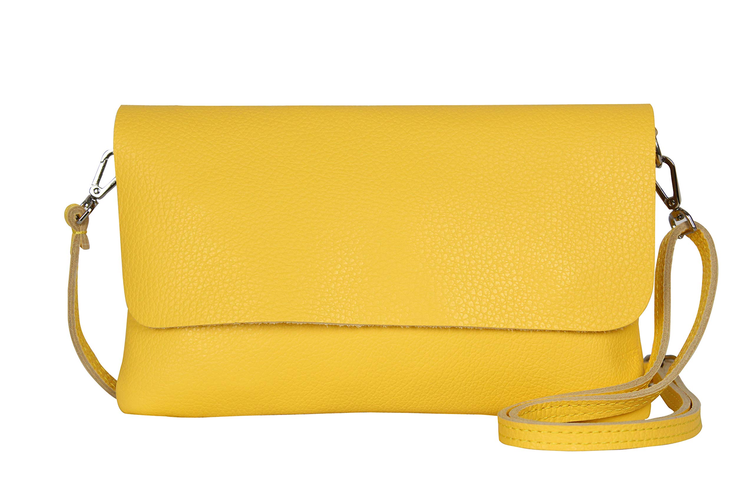 AMBRA Moda GLX11 – Bolso bandolera Carteras de mano clutch para mujer, de piel auténtica