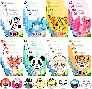 32 máscaras faciales de animales a granel hoj...