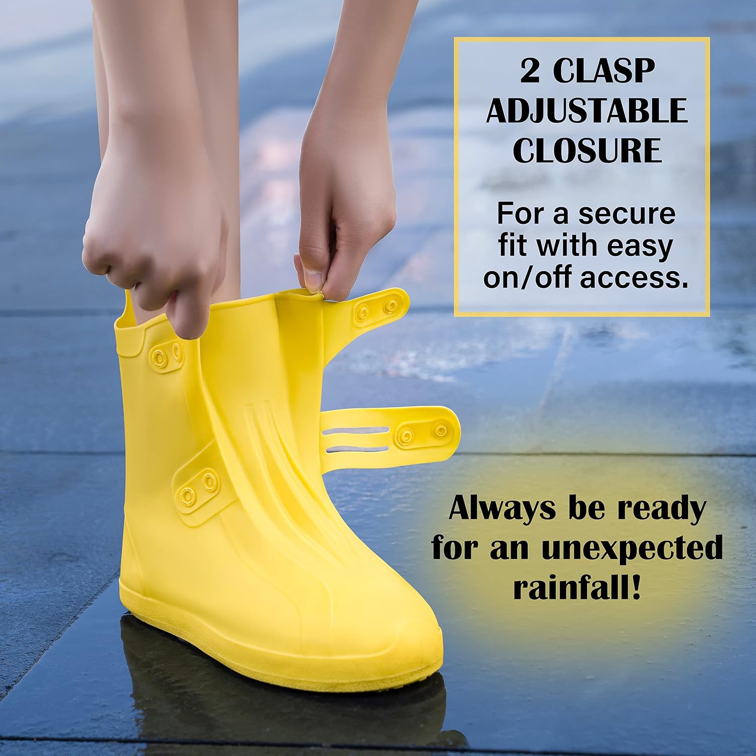 Rain Shoe Covers Waterproof Reusable Galoshes Overshoes image 5