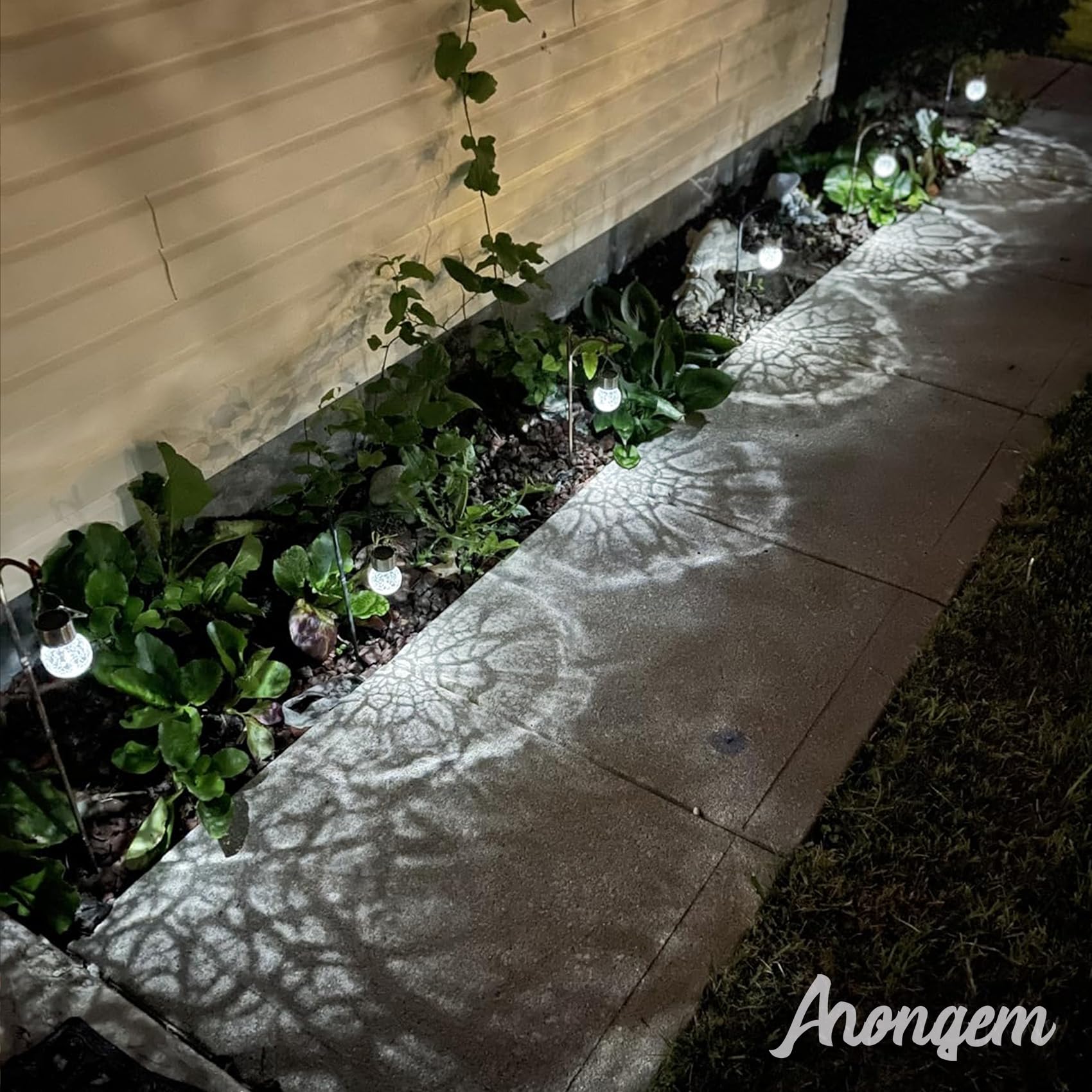 Luces solares colgantes impermeables para exteriores, Ahongem, decoración de globos para jardín, faroles de globo alimentados por energía solar, regalos de boda y cumpleaños