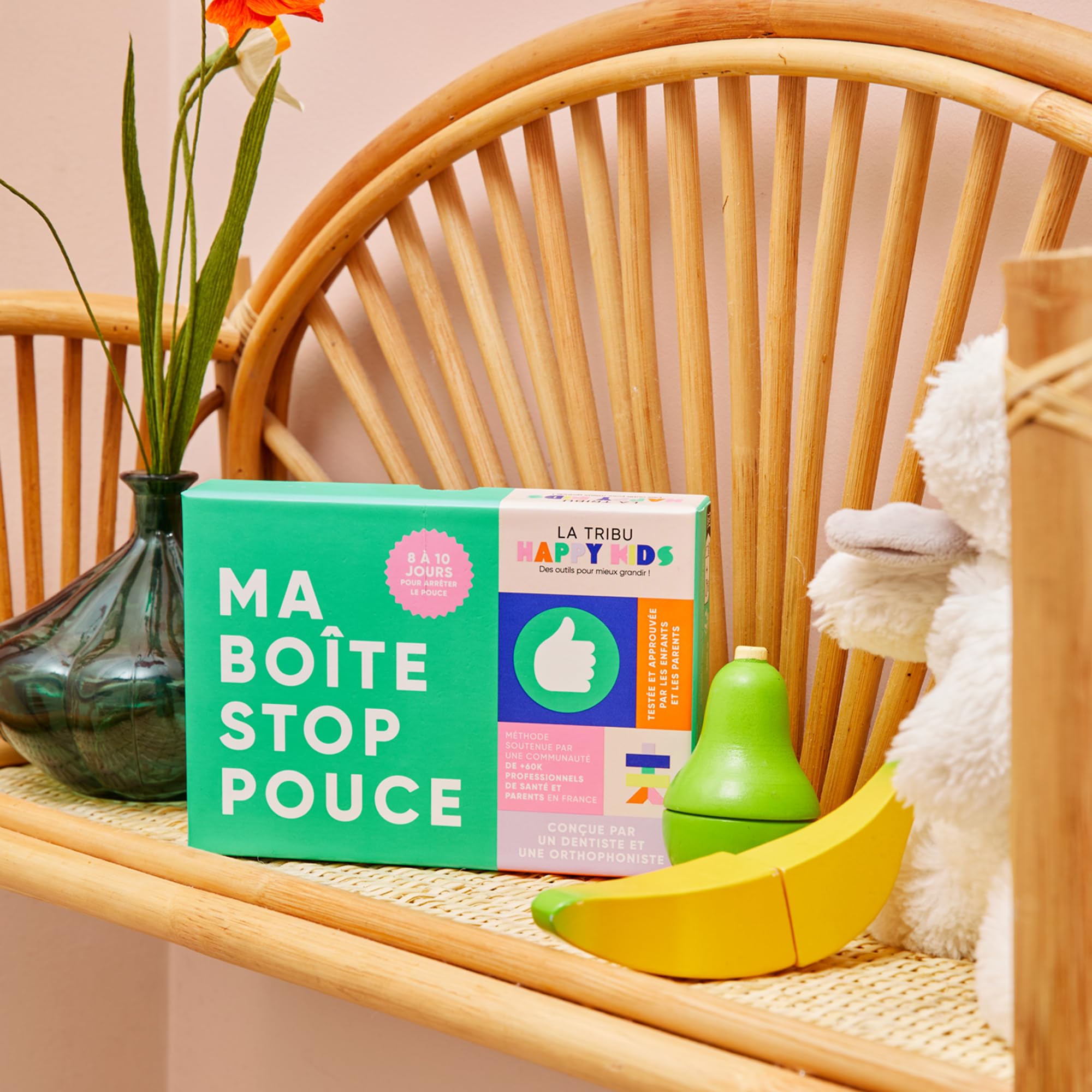 Ma Boîte Stop Pouce – Méthode pour arrêter le pouce en 10 jours dès 3 ans – Kit sevrage succion enfant conçu par pédodentiste et orthophoniste