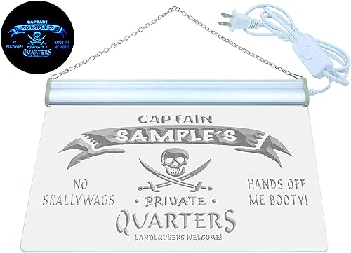 Miniatura 2 de ADVPRO Nombre Personalizado Barrio Privado Barrios Pirata Hombre Cueva Letrero Neón Azul 16x12 pulgadas st4s43-pw-tm-b