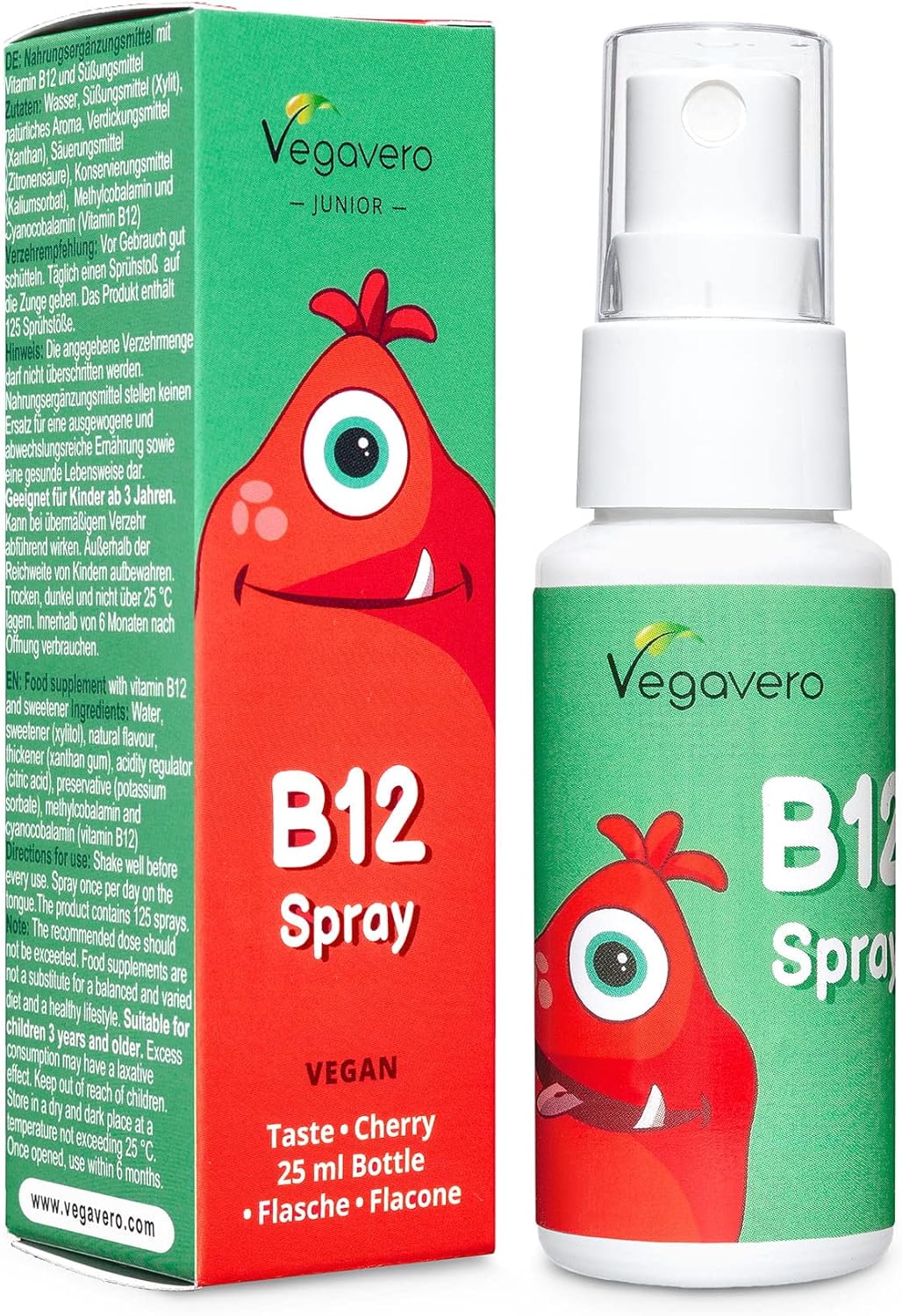 Vegavero® Vitamin B12 Spray for Children, Vegan & SugarFree, 5 µg