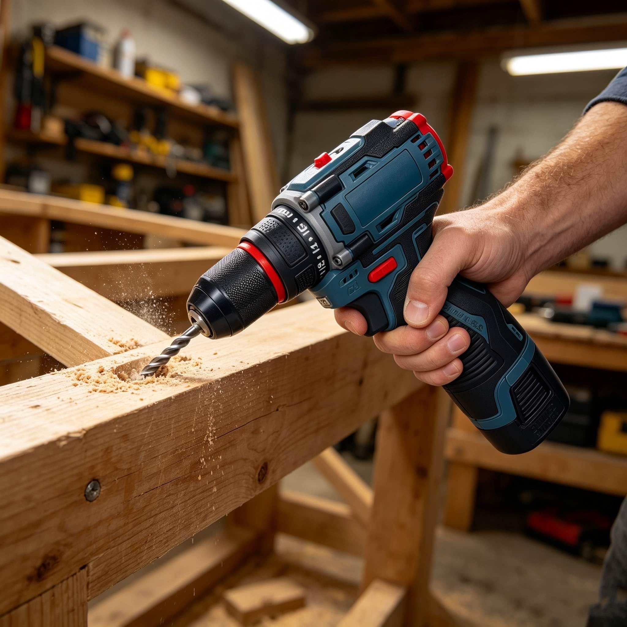 Taladro Percusión Portátil 16.8V para Madera y Plástico