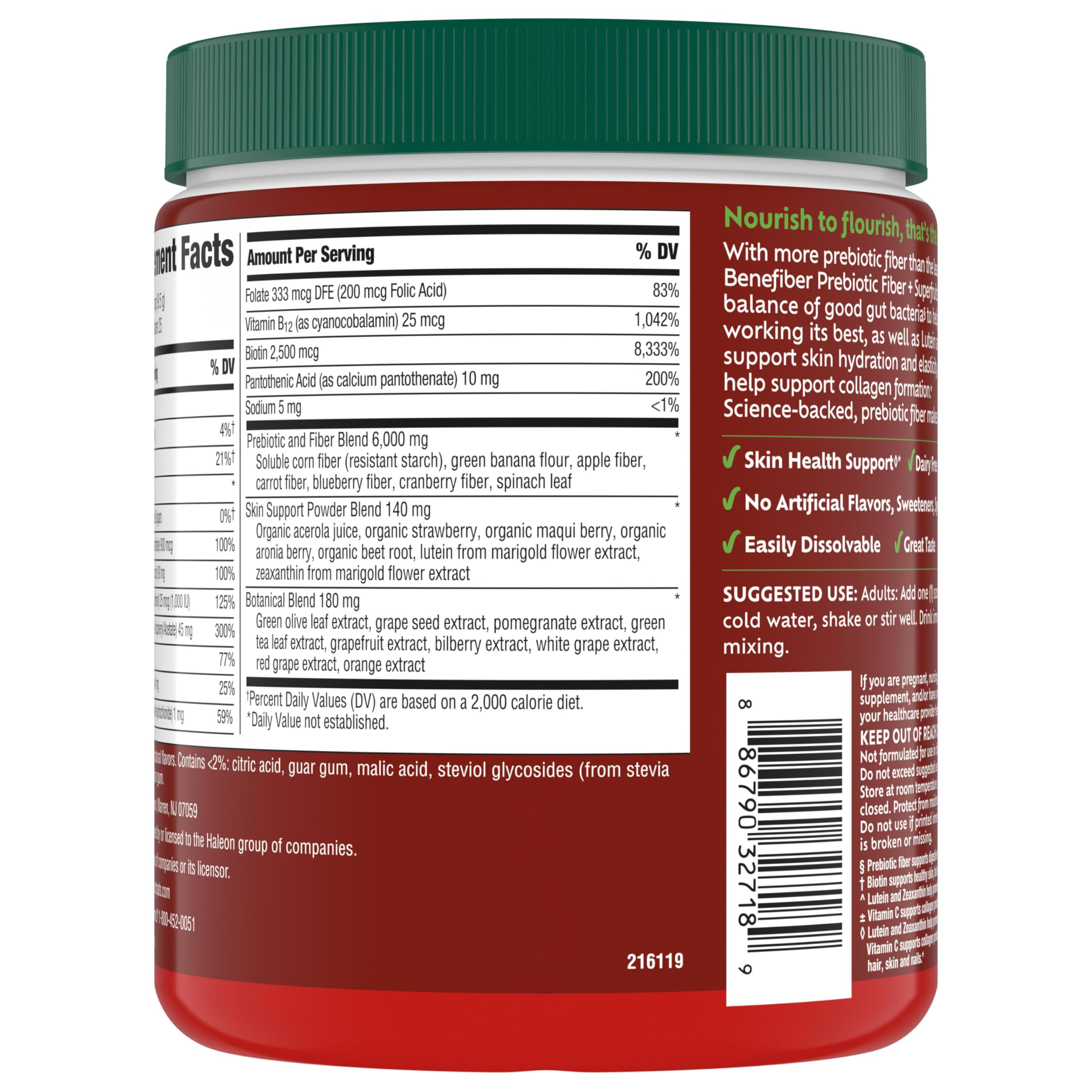 Benefiber Prebiotic Fiber + Superfruits, Strawberry Dragon Fruit, 8.8 oz — Amazon image 14