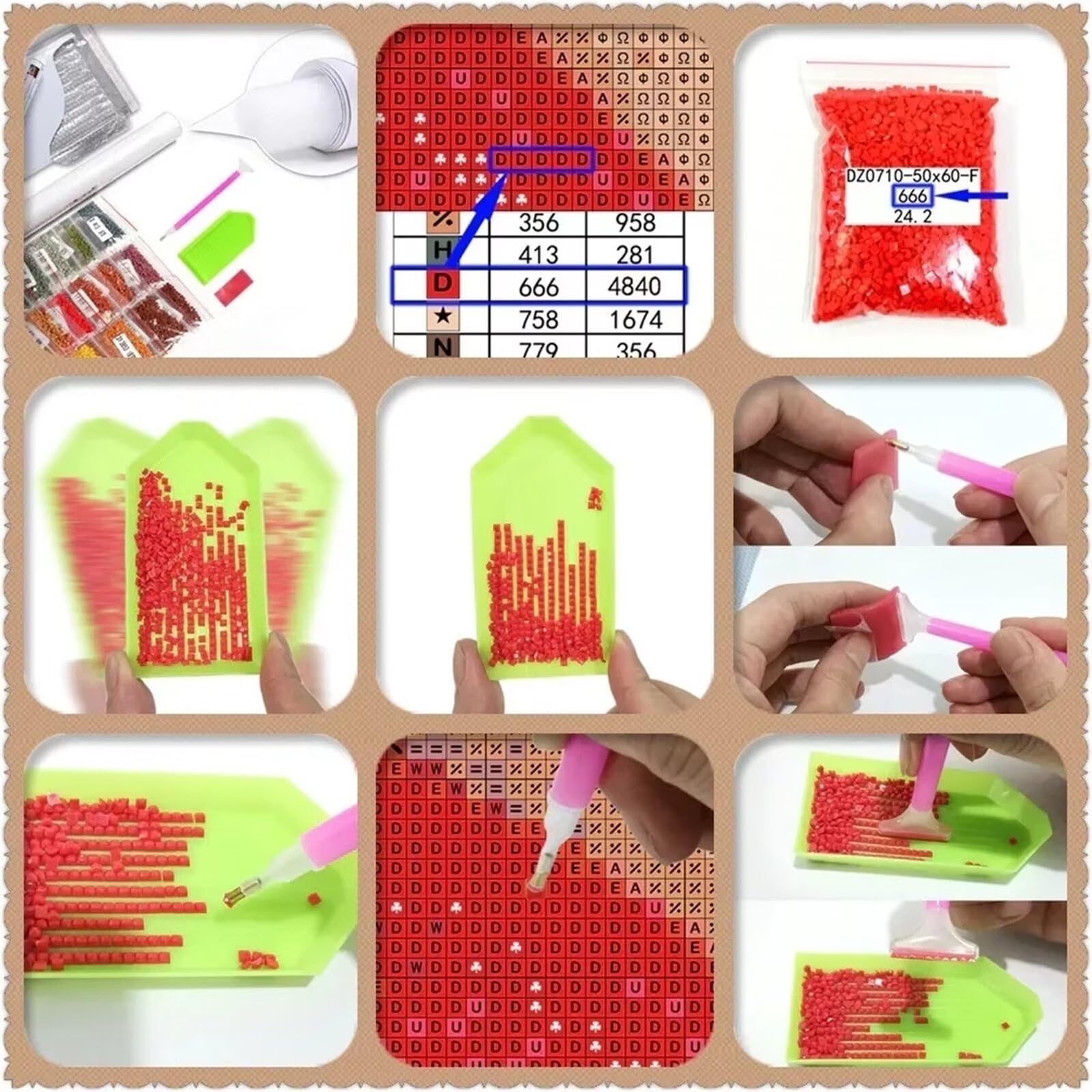 Kit De Peinture Diamant 5D DIY, 5D Broderie Diamant Kit Complet,Peinture Par Numéro Dragons Et