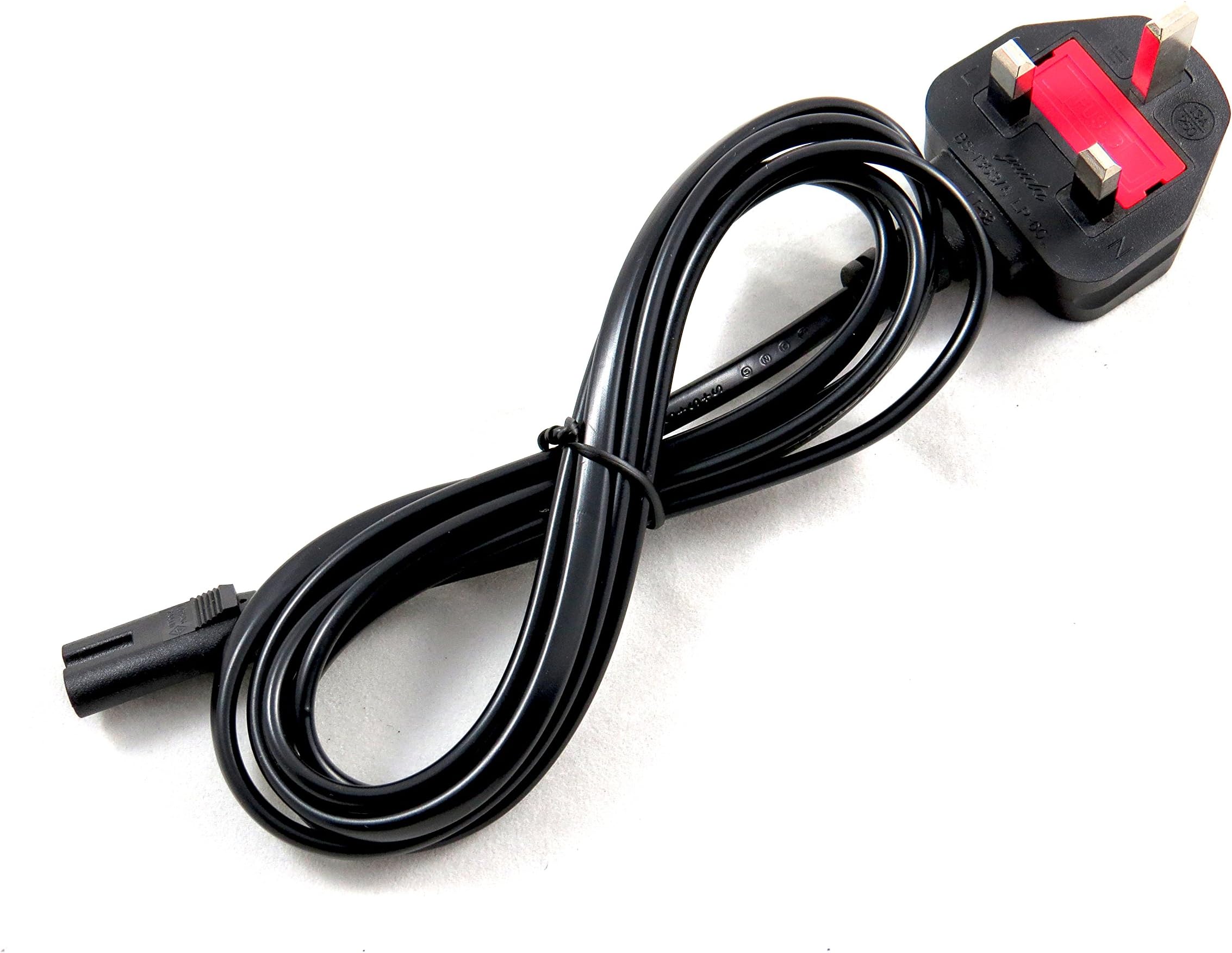 AMSK Power 2-Prong 6 Ft 6 Feet United Kingdom UK AC Cable Replacement Power Cord Plug Figure 8 Shape Cord…