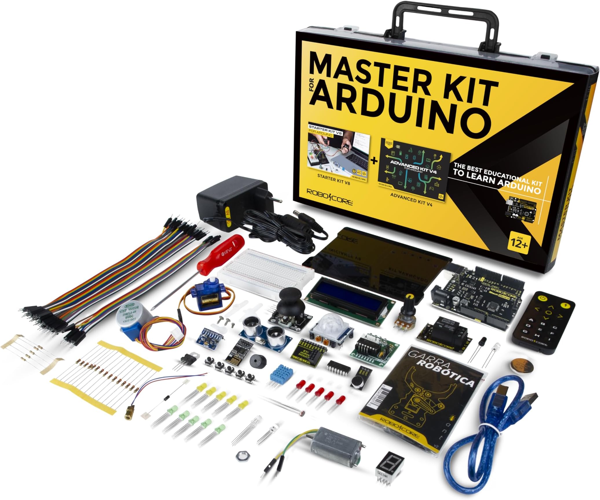 RoboCore Master Kit for Arduino with Blackboard UNO R3 50+ Projects Inside