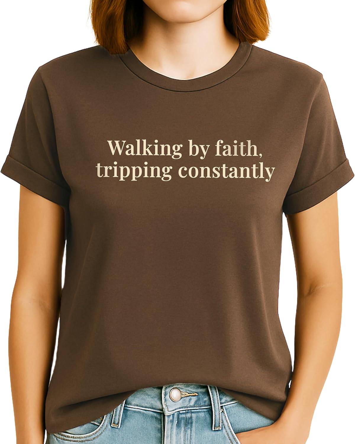 Classy Mood Christian Shirts for Women - Religious Jesus Bible Verse and Faith Graphic Tee