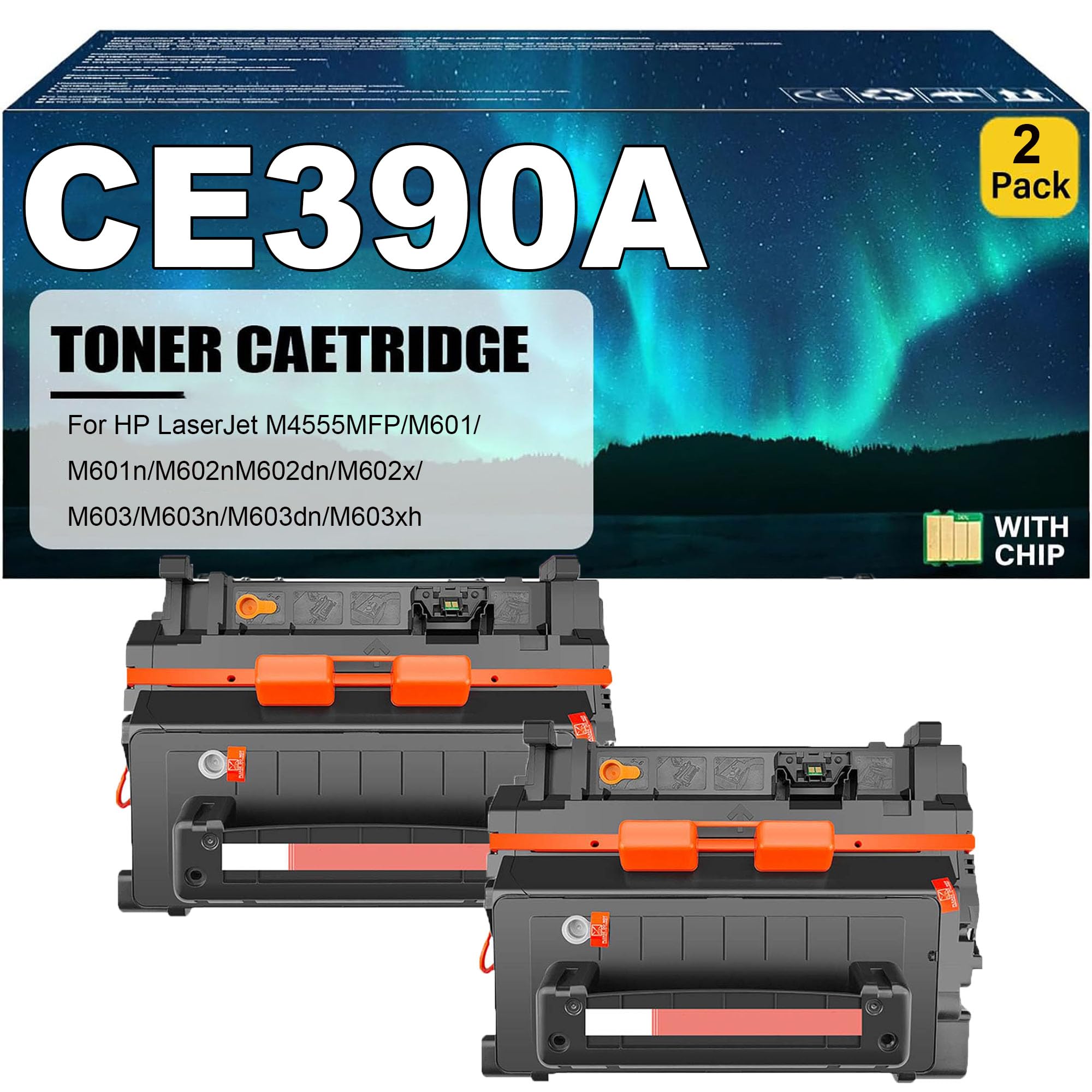 Cartuccia toner CE390A ad alta capacità Compatibile con stampanti per HP LaserJet M4555MFP M601 M601n M602n M602dn M602x M603 M603n M603dn M603xh