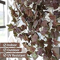 Vista 18 de Mizii 2 Strands Artificial Maples Vines Garland 79" Fake Vine Silk Maple Leaves Faux Hanging Fall Garland for Fall Decor Thanksgiving Porch Mantle