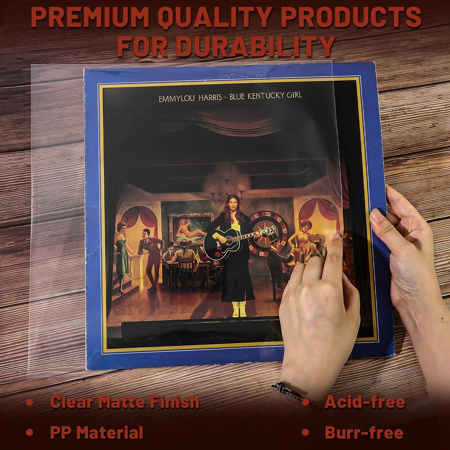 50 Clear Vinyl Record Sleeves Outer - 4.7 Mil Heavy-Duty Protection 12.75"x12.75" LP Album Sleeves for Gatefold/Double LPs Anti-Static, Archival Quality