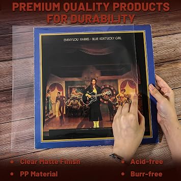 25 Clear Vinyl Record Sleeves Outer - 4.7 Mil Heavy-Duty Protection 12.75x12.75 LP Album Sleeves for Gatefold/Double LPs Anti-Static, Archival Quality