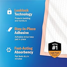 Chucks Premium Disposable Underpads 36x36 [100-Count] Ultra Absorbent Chux Incontinence Bed Pads Disposable Adult with Adhesive Tape, Pee Pads Pet Training Pads XXXL 36x36 Bulk Pack