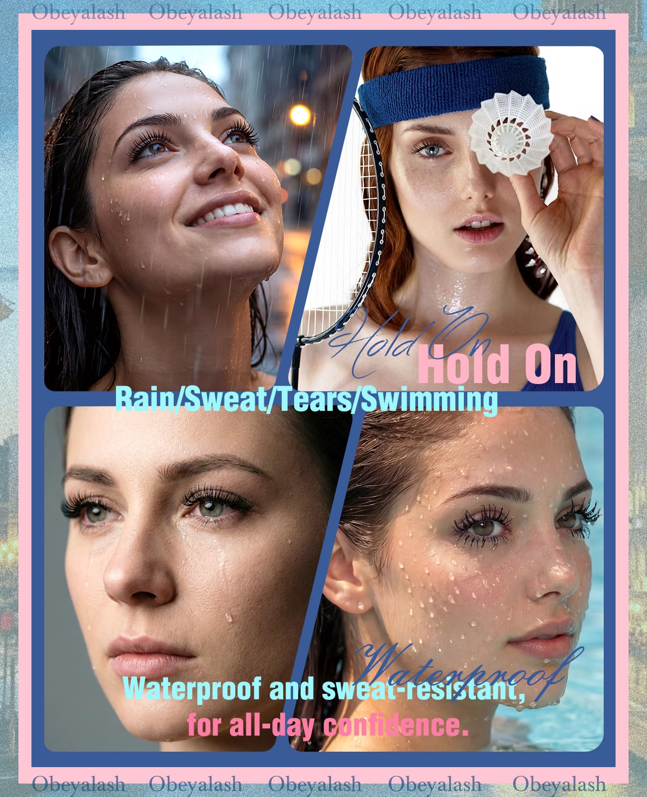 Obeyalash Klej Do RzęS Lash Bond and Seal Lash Glue Waterproof Bond and Seal Cluster Eyelash Glue 5ml+5ml For DIY Underlash Clusters