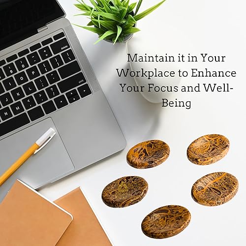 Miniatura 6 de Piedras de Preocupación de Jaspe de Mariam  Piedra de Pulgar de Cristal para Angustia, Estrés  Piedras de Equilibrio Relajantes y Calmantes para