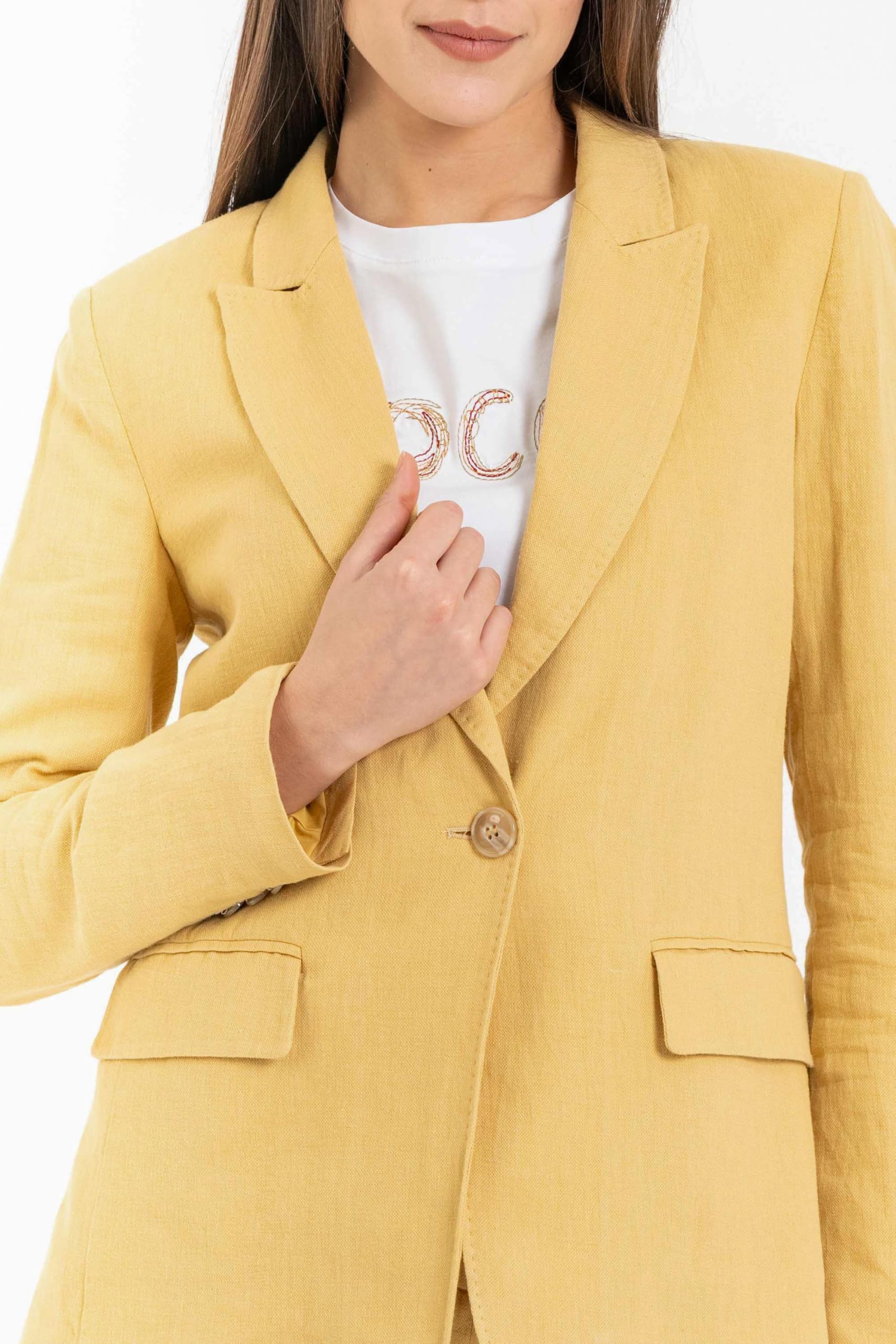 Kocca - Giacca Monopetto da Donna in Lino e Cotone Donna, Modello: P26RGC9110ABUN0000