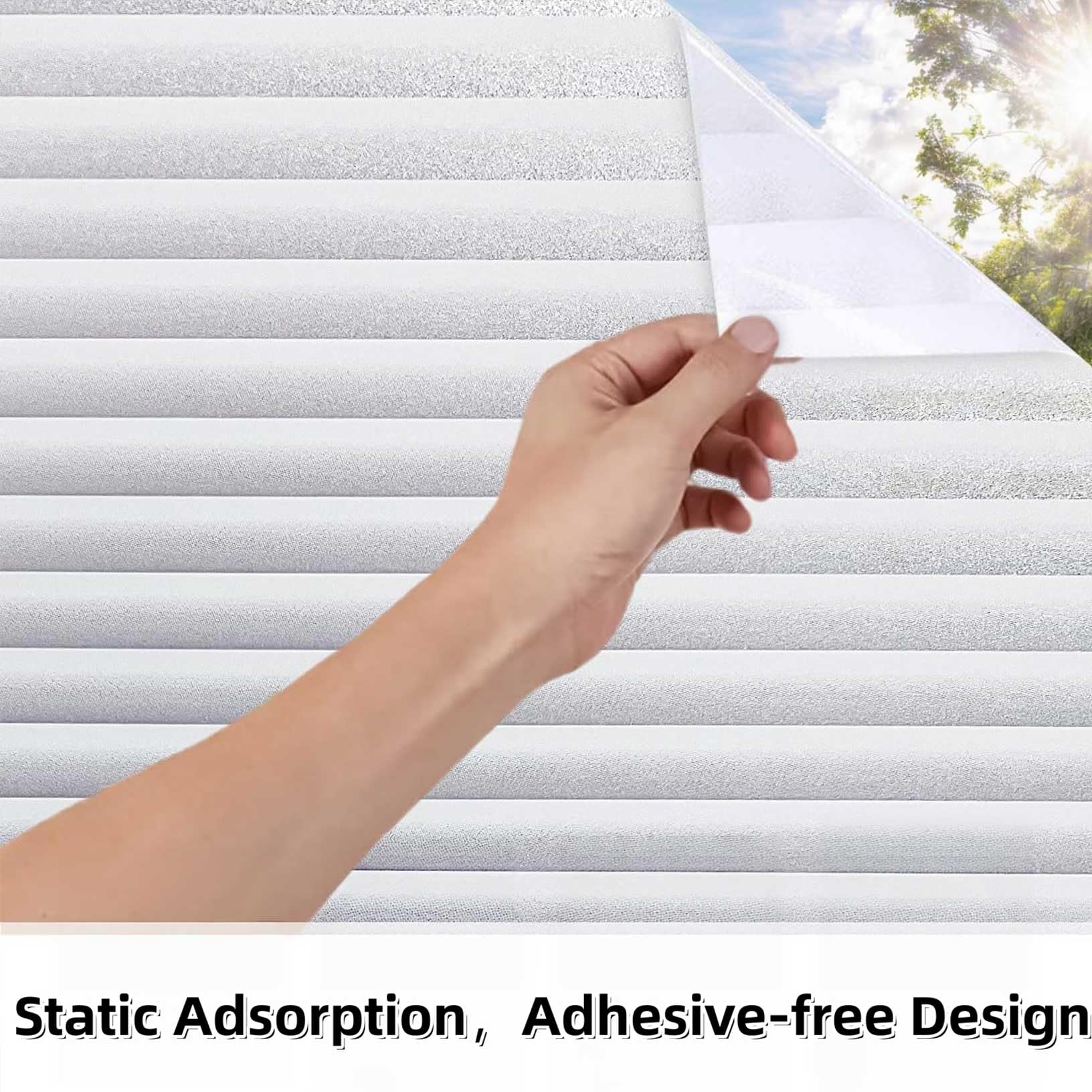 Fensterfolie Blickdicht 75 x 130 cm Selbsthaftend Statisch Haftend Blickdicht Blickdichte Sichtschutzfolie Anti UV Zuschneidbare für Badezimmer Duschkabine Sowie Türen, B