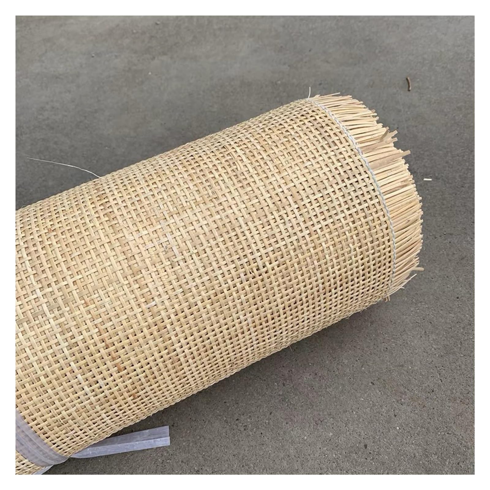 Natürliches Rattan Wiener Geflecht Meterware, Quadratische Rattan Gurtband Maschennetzrolle, 35–100 cm Breite Rohrgeflechtmaterial für Schranktüren MöBel Upcycling DIY Deko(45cmx2.5m)