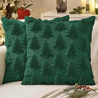 Transform Your Living Room: 15 Magical Christmas Decor Ideas You Can't Miss! 17 MIULEE Christmas Throw Pillow Covers Dark Green Christmas Decorations Se...