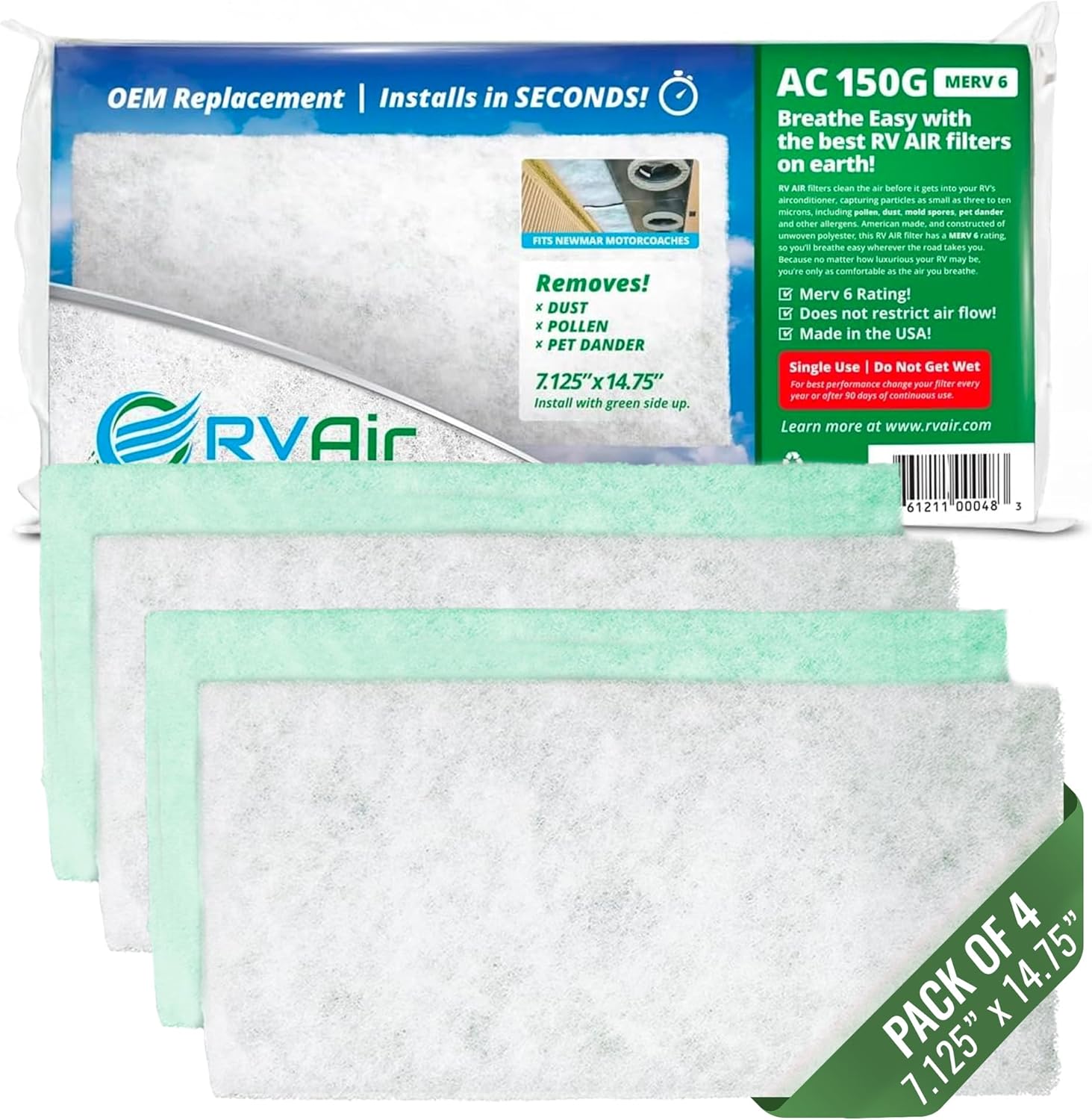 RV Air AC Filter Air Conditioner Replacement Filters RV
