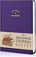 WEMATE Purple A5 Reading Journal: 80 Reviews, 220 Pages Tracker Log with 5 Bookmarks - Ideal Book Lovers Gift