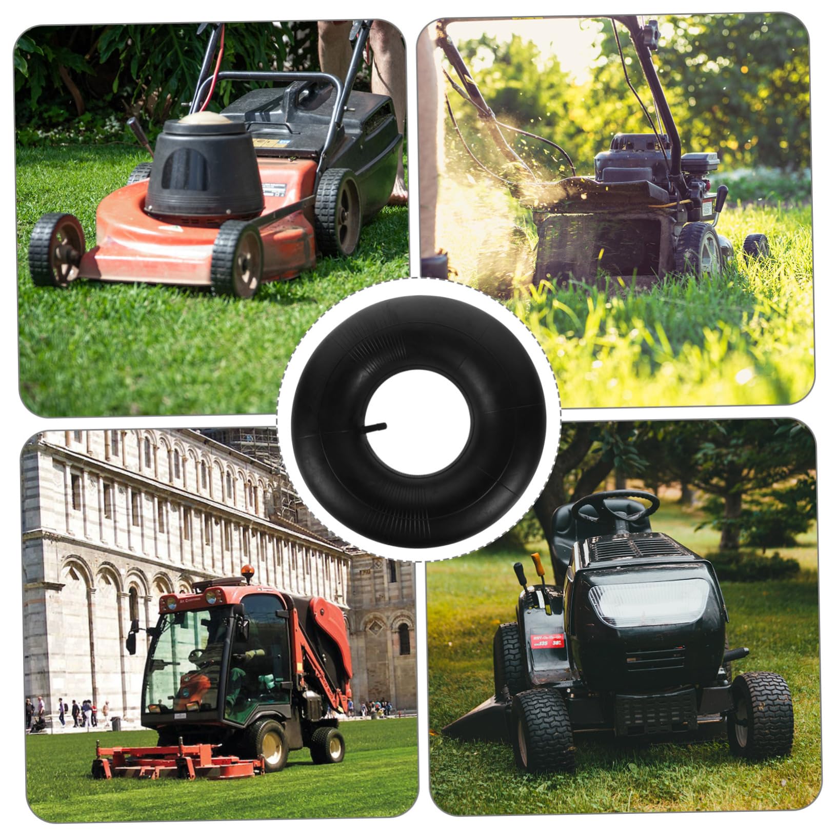Supvox 2 Stück Rasenmäher Innenschläuche 15x6.00-6 Verdicktes Gummi Ersatz für Rasentraktor Schubkarre Reifen Reparatur Zubehör