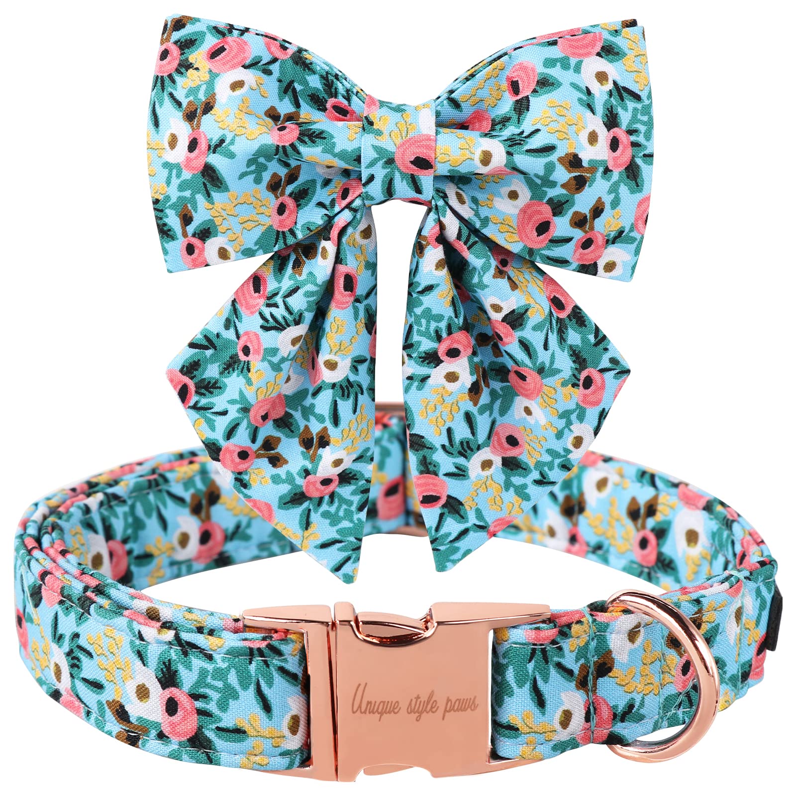 Unique style paws Dog Collar Bow tie Collar Adjustable Collars for Dogs and Cats Small Medium Large